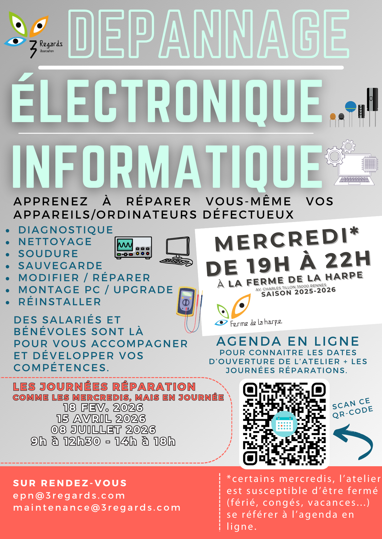 Atelier de dépannage électronique et informatique